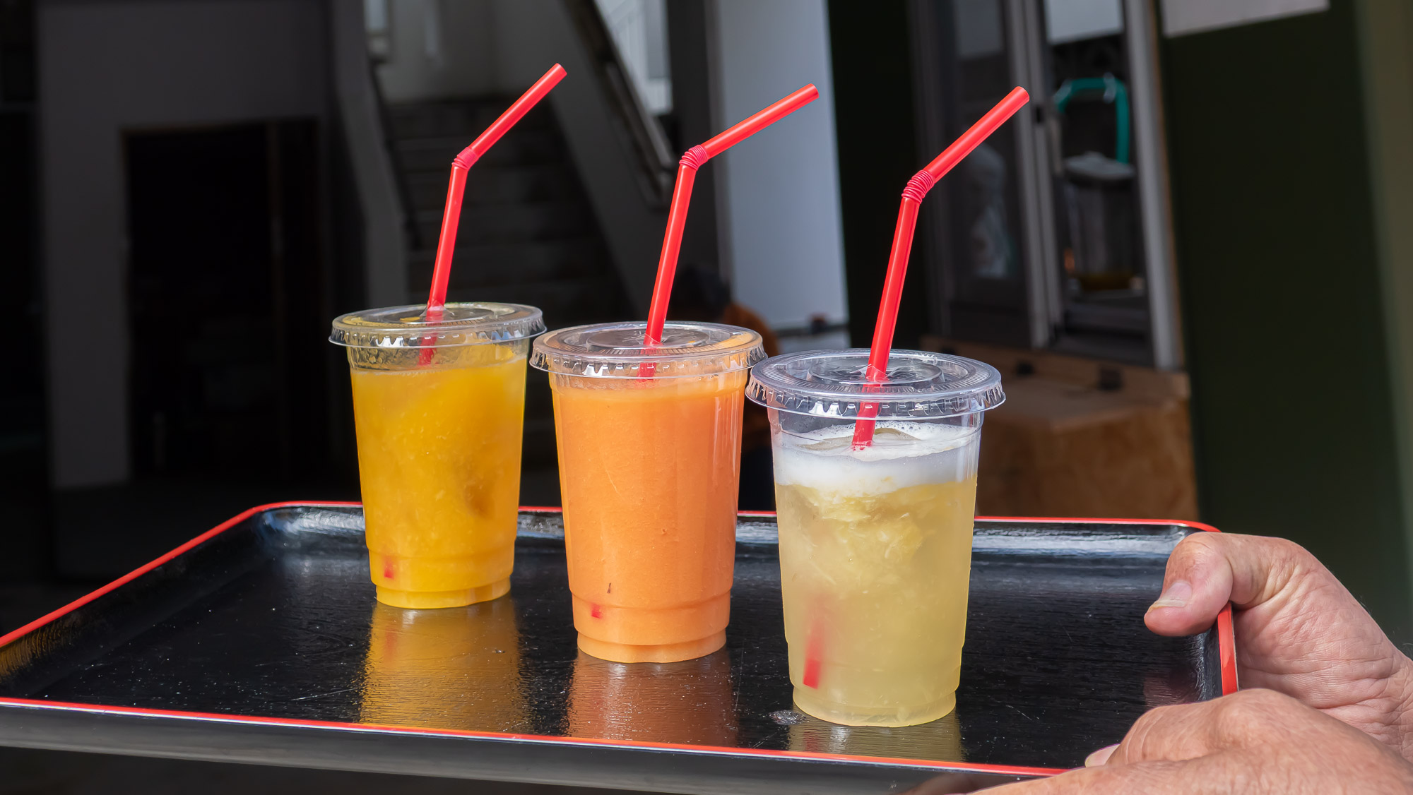 3種のジュース飲み比べ